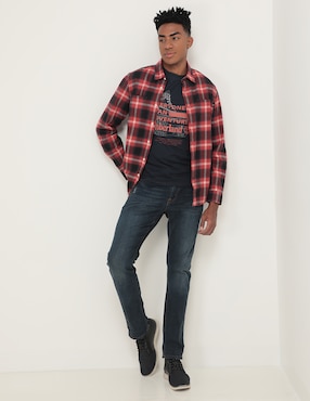 Camisa casual Timberland de algodón manga larga para hombre