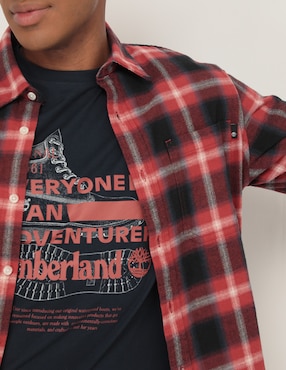 Camisa casual Timberland de algodón manga larga para hombre