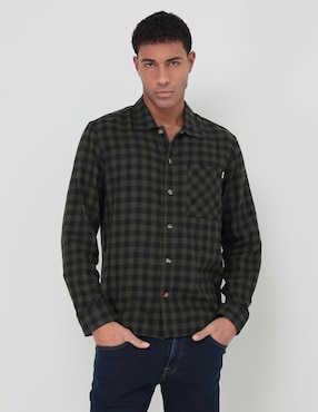 Camisa casual Timberland de algodón manga larga para hombre