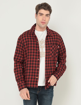 Camisa casual Timberland de algodón manga larga para hombre