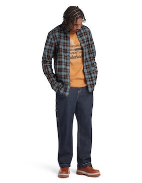 Camisa casual Timberland de algodón manga larga para hombre