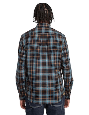 Camisa casual Timberland de algodón manga larga para hombre