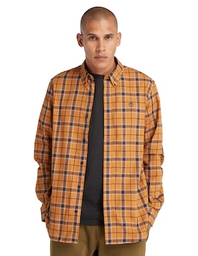 Camisa casual Timberland de algodón manga larga para hombre