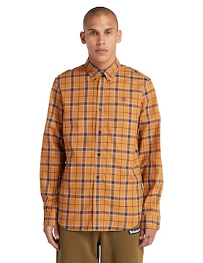Camisa casual Timberland de algodón manga larga para hombre