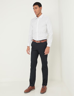 Camisa casual Calvin Klein de algodón manga larga para hombre