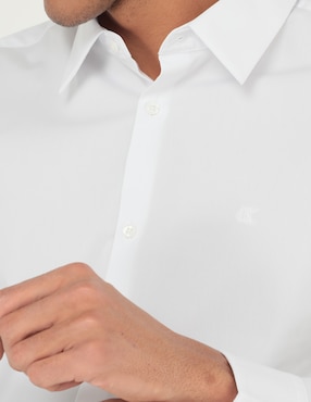 Camisa casual Calvin Klein de algodón manga larga para hombre