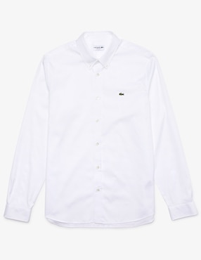 Camisa casual Lacoste de algodón manga larga para hombre