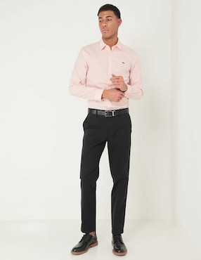 Camisa casual Lacoste de algodón manga larga para hombre