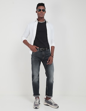 Jeans Slim HUGO Deslavado Para Hombre