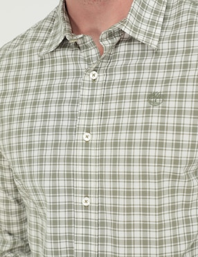 Camisa casual Timberland de algodón manga larga para hombre