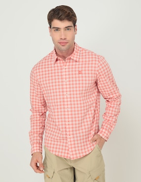 Camisa casual Timberland de algodón manga larga para hombre