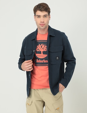 Camisa casual Timberland de algodón manga larga para hombre