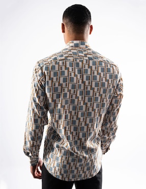 Camisa casual Rcano manga larga para hombre
