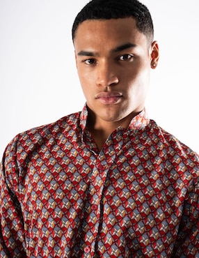 Camisa casual Rcano manga larga para hombre