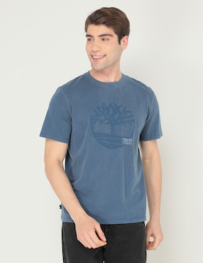 Playera Timberland garment dye cuello redondo para hombre