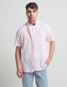 Camisa Casual Eden Park De Algodón Manga Corta Para Hombre