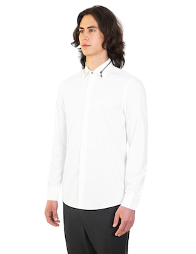 Camisa de vestir Rcano de bambú manga larga para hombre