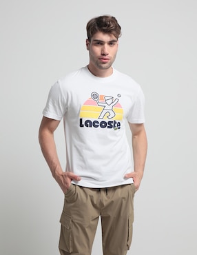 Playera Lacoste Cuello Redondo Para Hombre