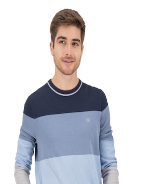 Sueter Nautica Jeans cuello redondo para hombre