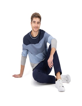 Sueter Nautica Jeans cuello redondo para hombre