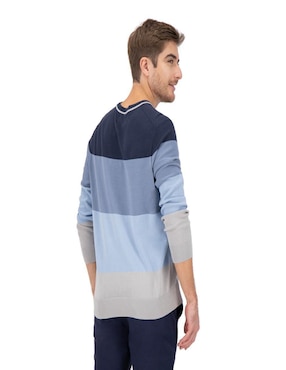 Sueter Nautica Jeans cuello redondo para hombre