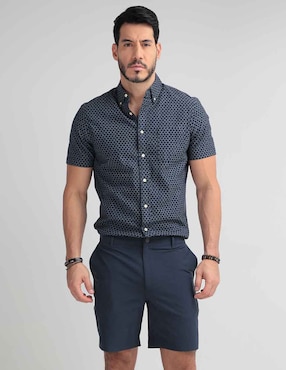 Camisa Casual Faherty De Algodón Manga Corta Para Hombre