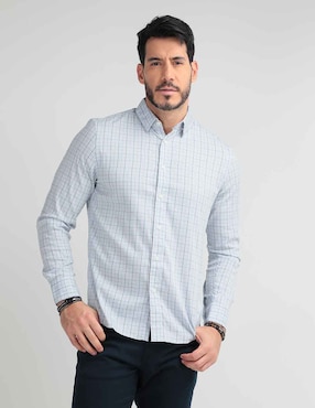 Camisa Casual Faherty De Algodón Manga Larga Para Hombre