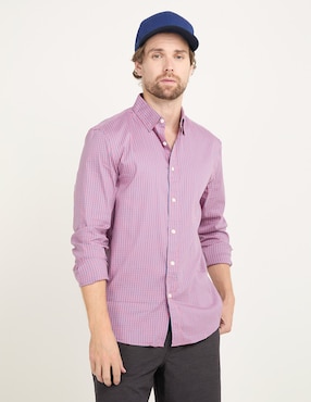 Camisa Casual Faherty De Algodón Manga Larga Para Hombre