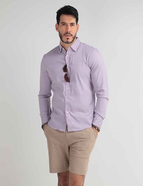 Camisa De Vestir Faherty De Algodón Manga Larga Para Hombre