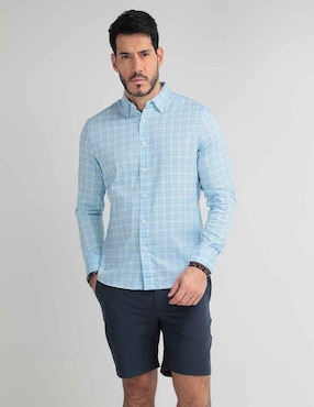 Camisa De Vestir Faherty De Algodón Manga Larga Para Hombre