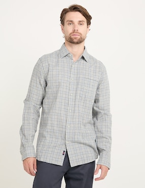 Camisa Casual Faherty De Algodón Manga Larga Para Hombre