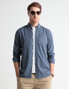 Camisa Casual Faherty De Algodón Manga Larga Para Hombre