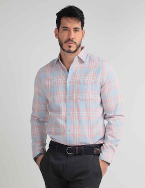 Camisa Casual Faherty De Algodón Manga Larga Para Hombre