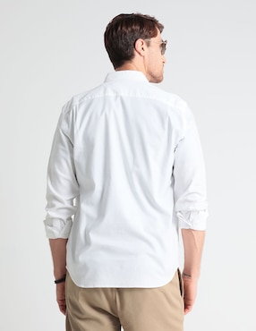 Camisa casual Faherty de algodón manga larga para hombre