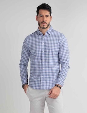 Camisa De Vestir Faherty De Algodón Manga Larga Para Hombre