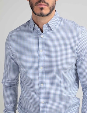 Camisa casual Faherty de algodón manga larga para hombre