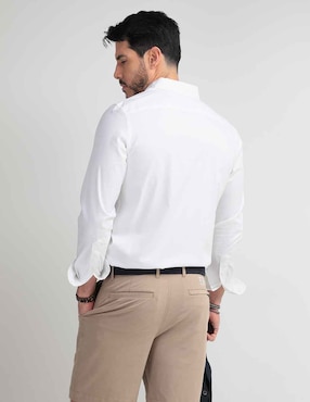 Camisa de vestir Faherty de algodón manga larga para hombre