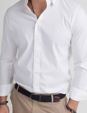 Camisa de vestir Faherty de algodón manga larga para hombre