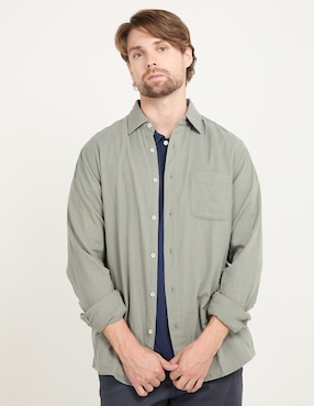 Camisa Casual Faherty De Manga Larga Para Hombre