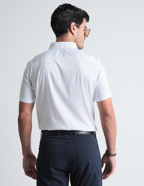 Camisa casual Faherty de algodón manga corta para hombre