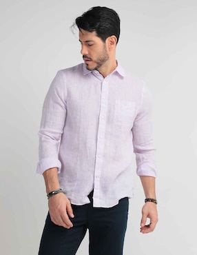 Camisa Casual Faherty De Manga Larga Para Hombre