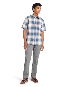Camisa casual Timberland de algodón manga corta para hombre