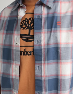 Camisa casual Timberland de algodón manga corta para hombre