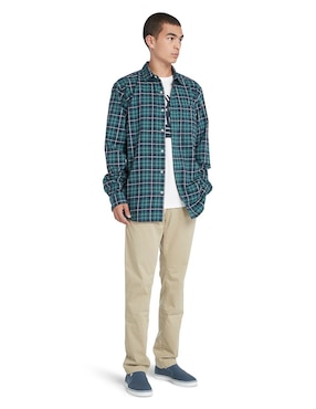 Camisa casual Timberland de algodón manga larga para hombre