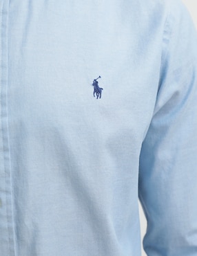 Camisa casual Polo Rl de algodón manga larga para hombre