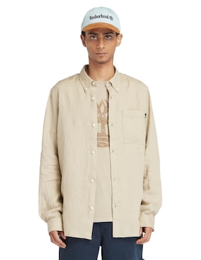 Camisa casual Timberland de algodón manga larga para hombre