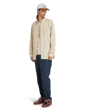 Camisa casual Timberland de algodón manga larga para hombre