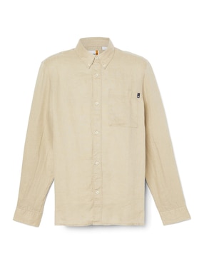 Camisa casual Timberland de algodón manga larga para hombre