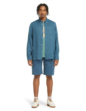 Camisa casual Timberland de algodón manga larga para hombre