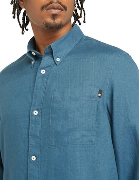 Camisa casual Timberland de algodón manga larga para hombre